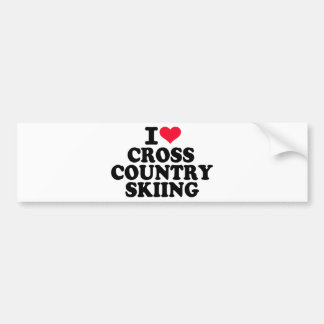 I love Cross Country Skiing Bumper Sticker