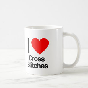 i love cross stitches coffee mug