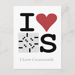 I Love Crosswords Postcard
