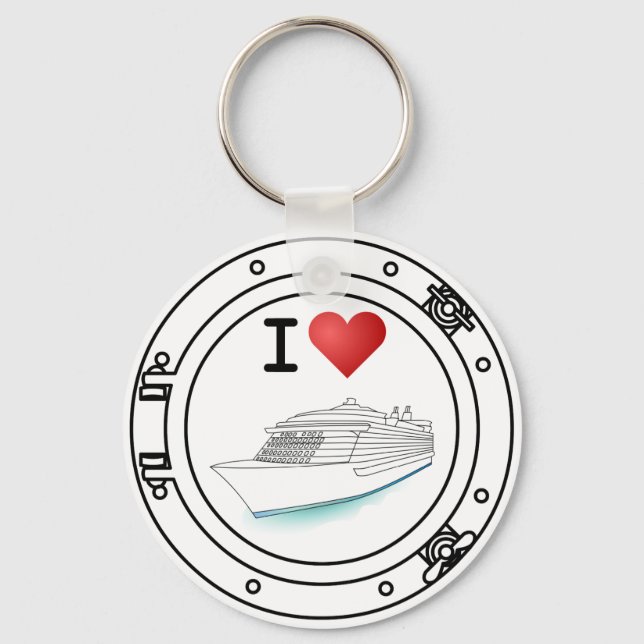 I Love Cruising Key Ring (Front)