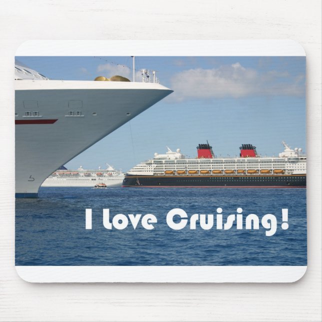 I Love Cruising Mouse Mat (Front)