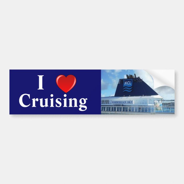 I Love Cruising N Bumper Sticker (Front)