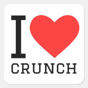 I love crunch square sticker