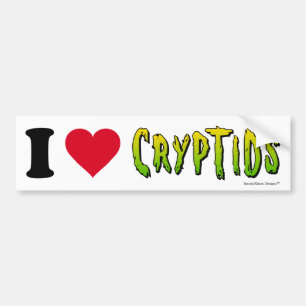 I Love Cryptids Bumper Sticker