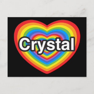 I love Crystal. I love you Crystal. Heart Postcard