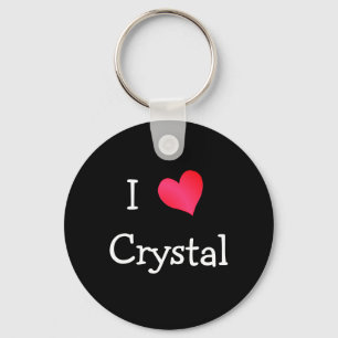 I Love Crystal Key Ring