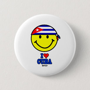 I LOVE CUBA 6 CM ROUND BADGE