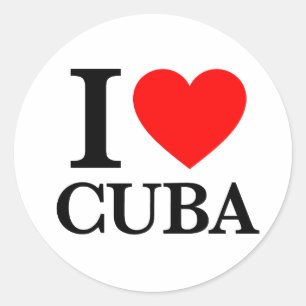 I Love Cuba Classic Round Sticker