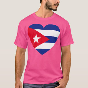 I Love Cuba HeartShaped Cuban Flag T-Shirt