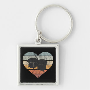 I Love Cuban Bongo Drums Key Ring