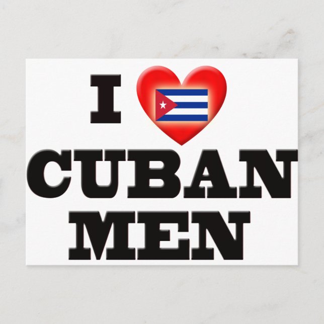 I Love Cuban Men Postcard (Front)