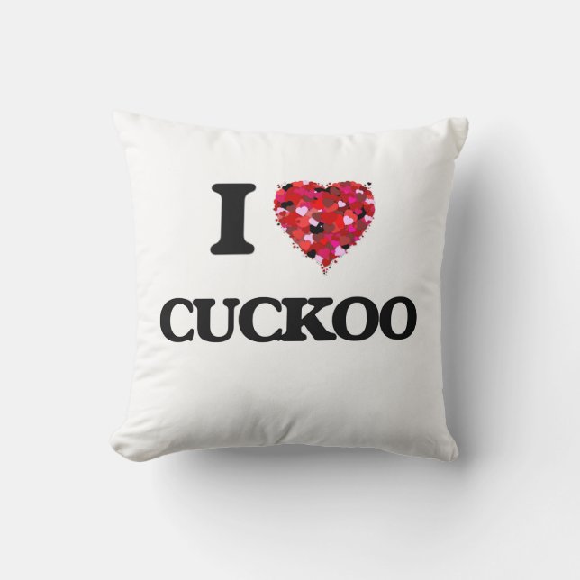 I love Cuckoo Cushion (Front)