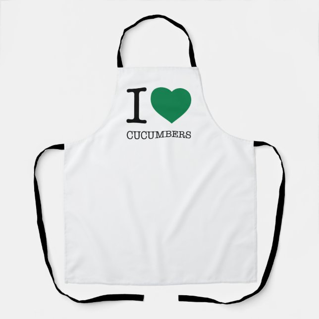 I LOVE CUCUMBERS APRON (Front)