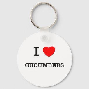 I Love CUCUMBERS ( food ) Key Ring