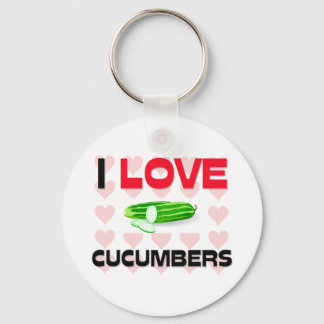 I Love Cucumbers Key Ring
