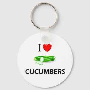 I Love Cucumbers Key Ring