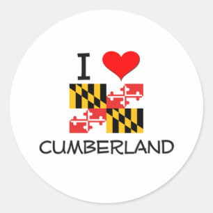 I Love Cumberland Maryland Classic Round Sticker