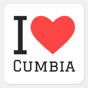 I love cumbia square sticker