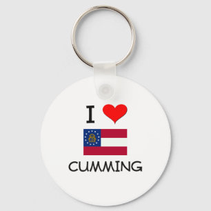 I Love CUMMING Georgia Key Ring