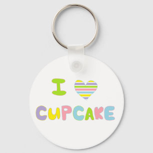 I Love Cupcake Key Ring