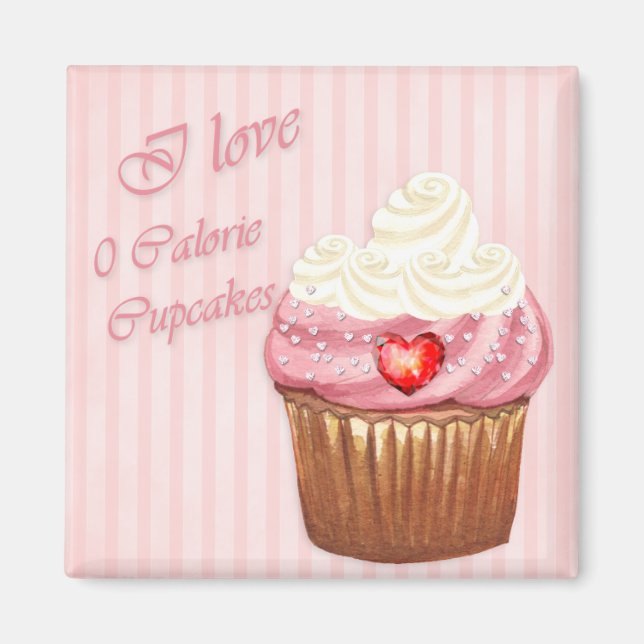 I Love Cupcakes Refrigerator Magnet (Front)