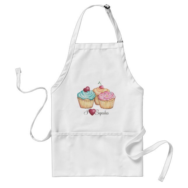 I Love Cupcakes Standard Apron (Front)