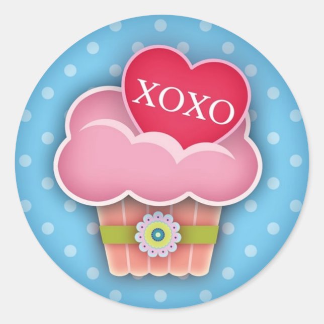 I love Cupcakes XOXO Sticker (Front)