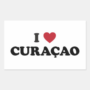 I Love Curaçao Rectangular Sticker