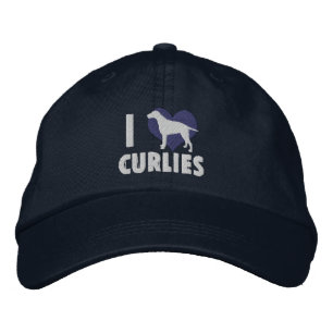 I Love Curlies Embroidered Hat (Blue)