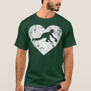 I Love Curling  Funny Cute Curler Heart Team T-Shirt
