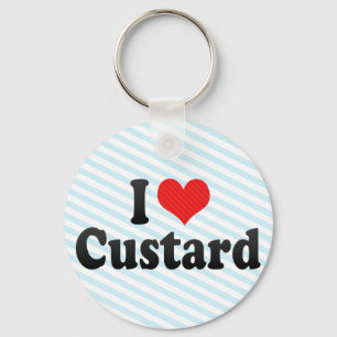 I Love Custard Key Ring