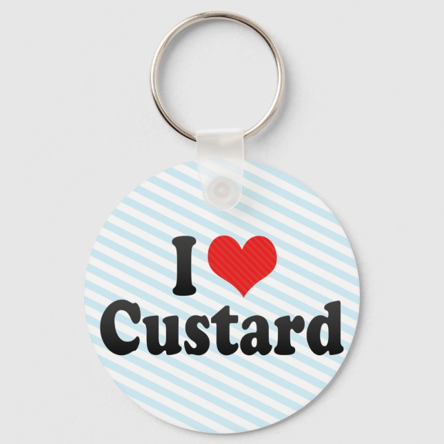 I Love Custard Key Ring (Front)