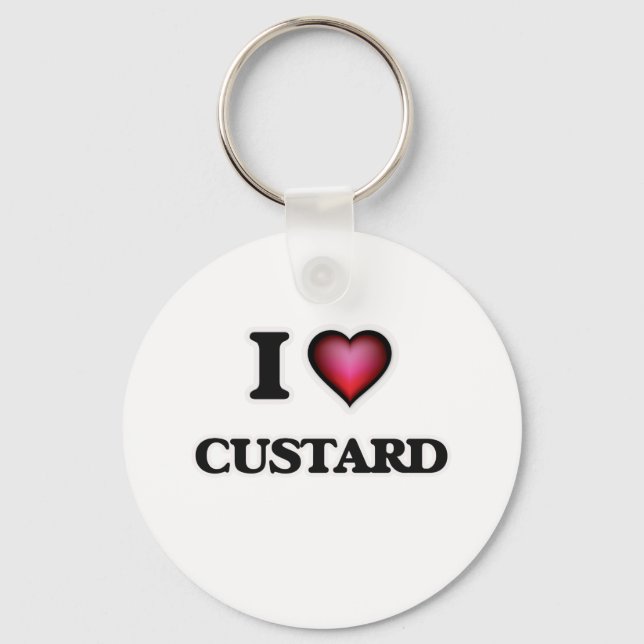 I love Custard Key Ring (Front)