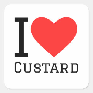 I love custard square sticker