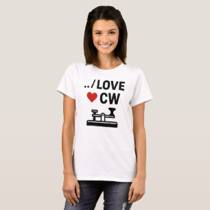 I Love CW – Morse Code Ham Radio Vibes T-Shirt