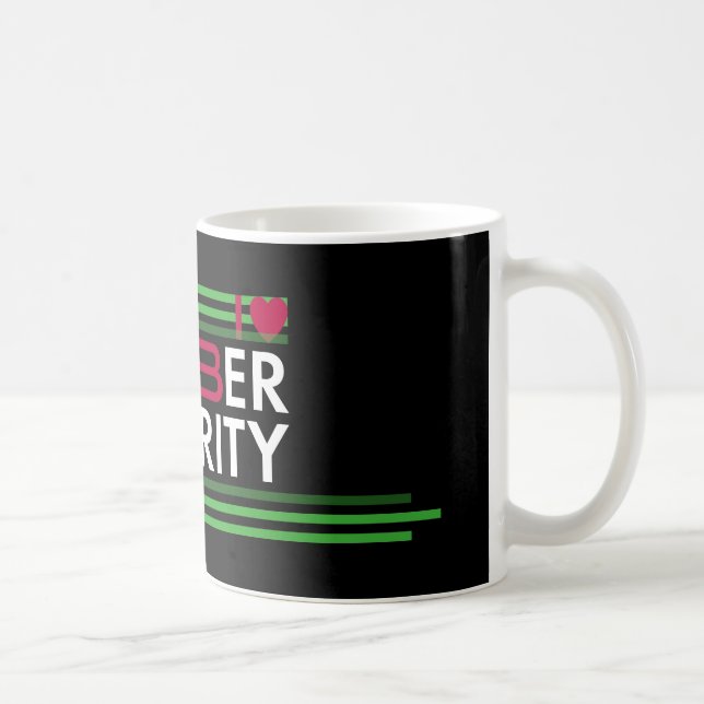 I Love Cybersecurity Coffee Mug (Right)