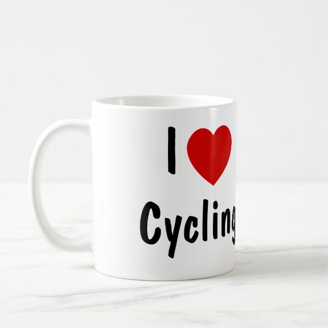 I Love Cycling Coffee Mug (Left)