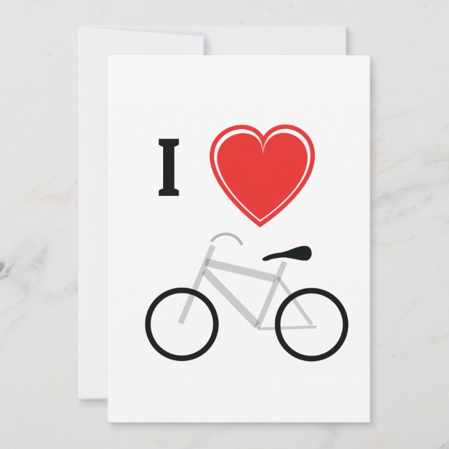 I Love Cycling Invitation (Front)