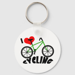 I Love Cycling Key Ring