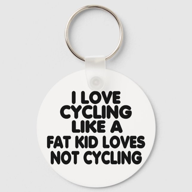 I Love Cycling Key Ring (Front)