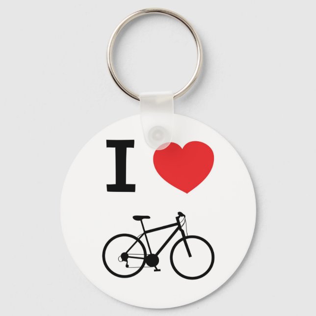 I love Cycling Key Ring (Front)