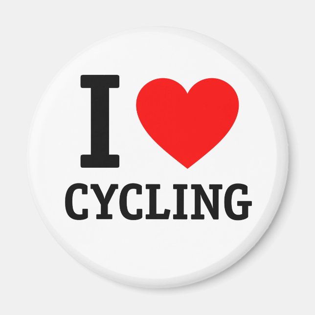 I Love Cycling Magnet (Front)