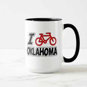 I Love Cycling Oklahoma Mug