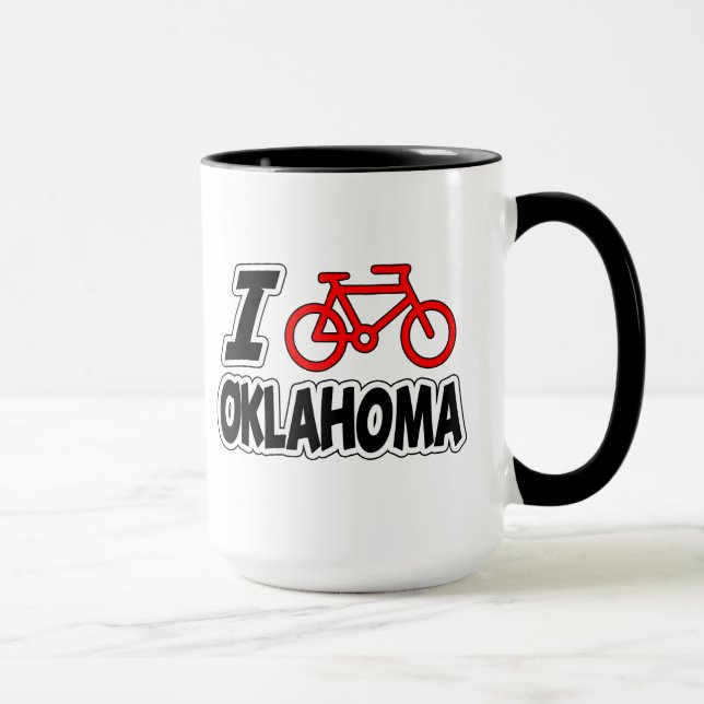 I Love Cycling Oklahoma Mug (Right)