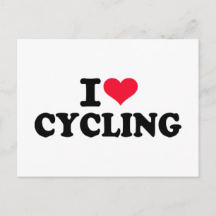 I love cycling postcard