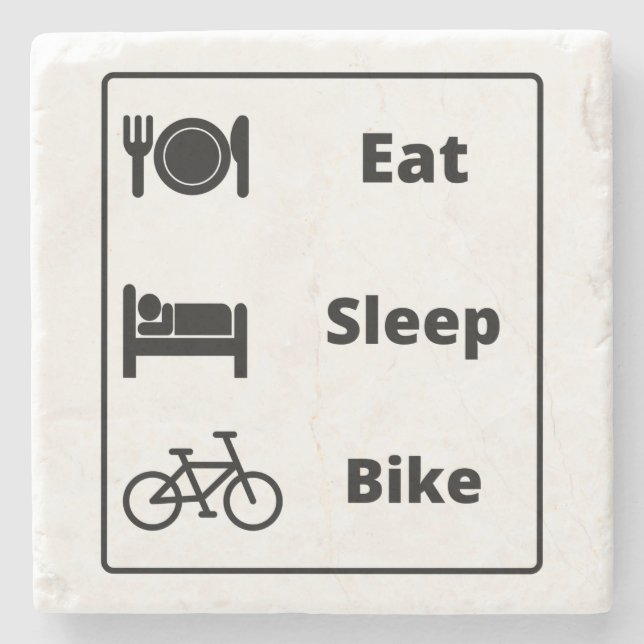 I love cycling stone coaster (Front)
