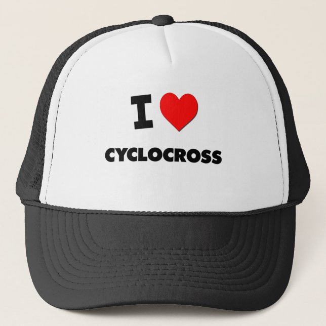 I Love Cyclocross Trucker Hat (Front)