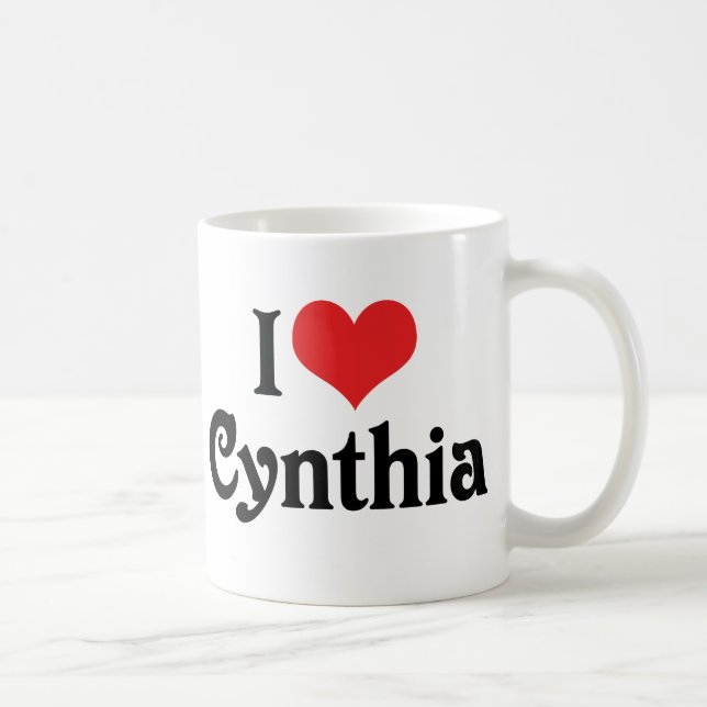 I Love Cynthia Coffee Mug (Right)
