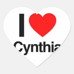 i love cynthia heart sticker