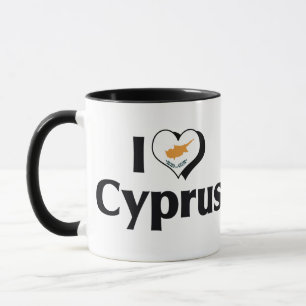I Love Cyprus Flag Mug